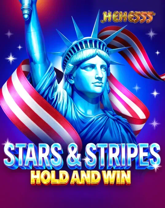 Stars & Stripes Hold and Win স্লট গেমের একটি দৃশ্য যেখানে আমেরিকান থিমের প্রতীকগুলো দেখা যাচ্ছে